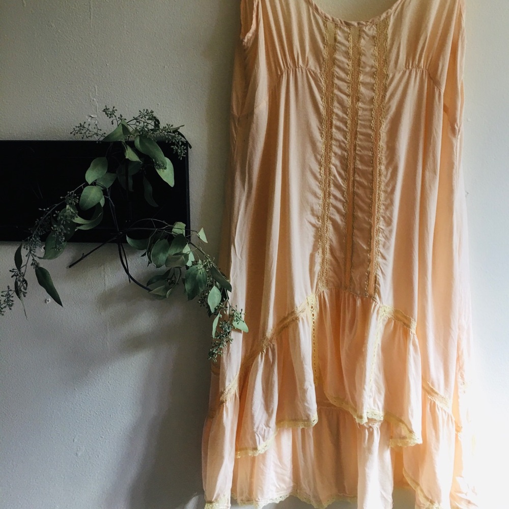 Free People Eyelet Trim Slip Dress